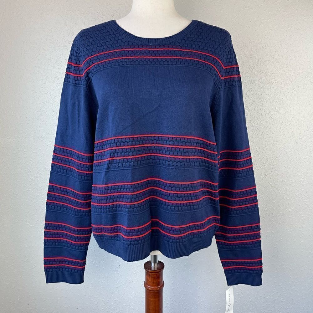 NWT Maison Jules Blu Notte Sweater Size XXL